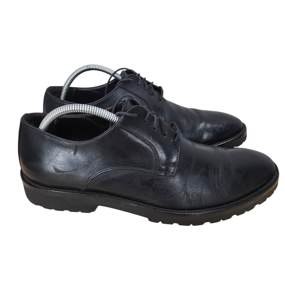 To Boot New York Adam Derrick Derby Shoes Mens 9.5 Black Leather Oxford Italy
